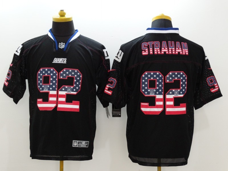Men's New York Giants Michael Strahan #92 Black Jersey